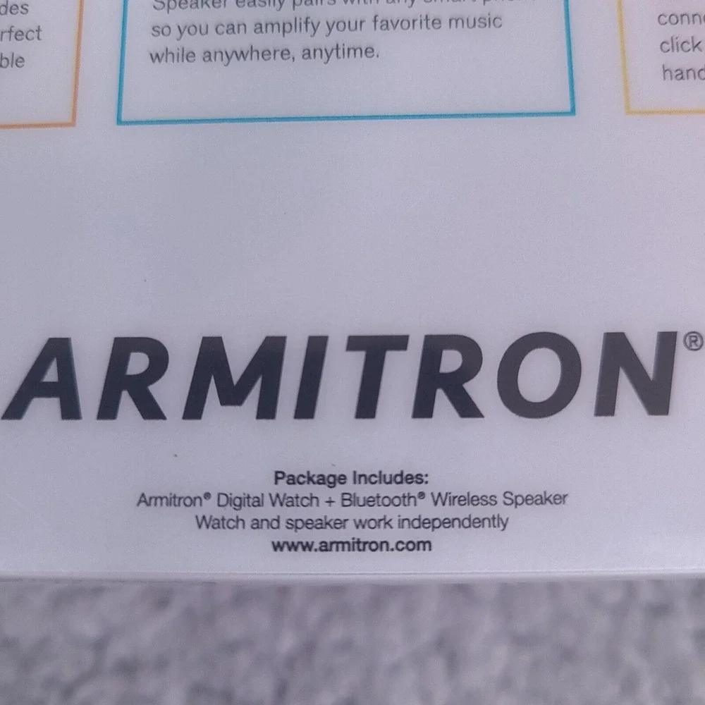 Armitron Digital Sport Watch‎ and Bluetooth Wireless Speaker Set Red Stop Watch